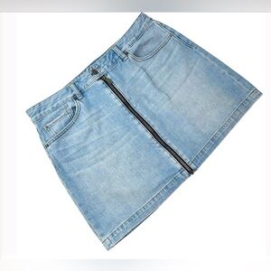 1. State Denim A Line Mini Skirt Light Blue 8